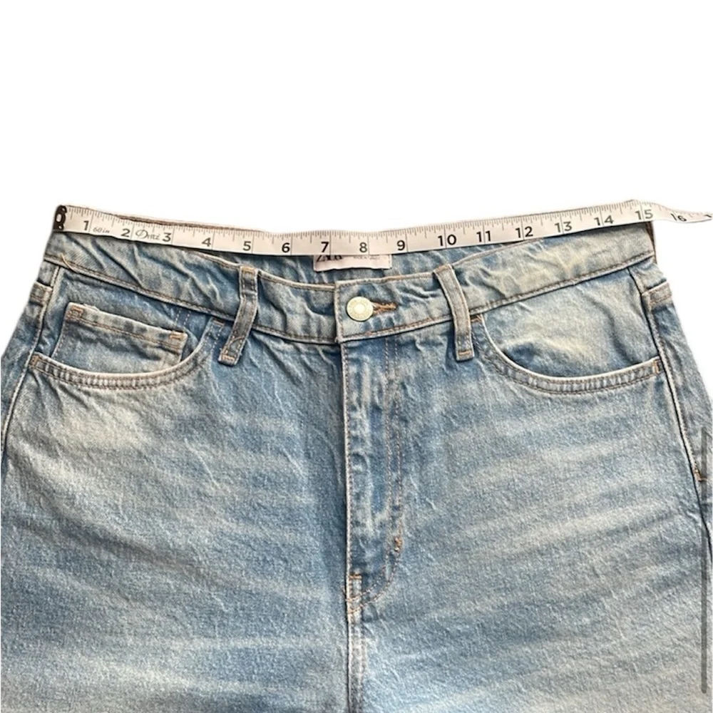 New ZARA NWOT High Rise TRF Barrel Jeans - Picture 6 of 8